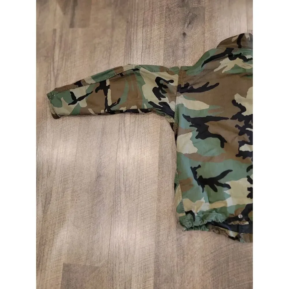 Military Jacket Suit Chemical Protective Class 1 Woodland Camo US Army Size M